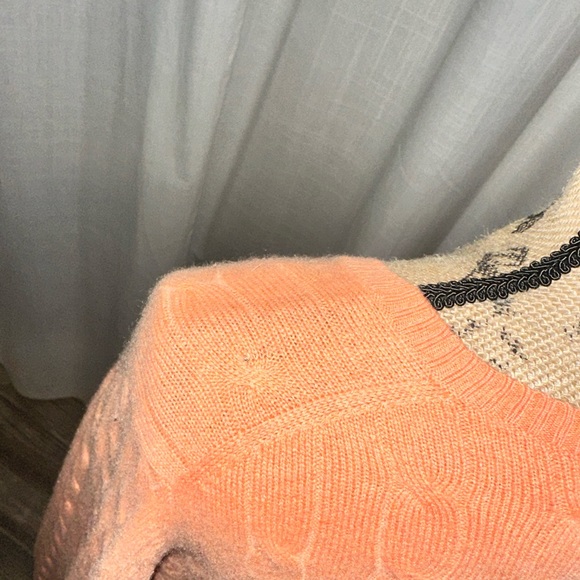 CHARTER Club 2 Ply orange Cashmere Top Size Medium - Picture 4 of 5